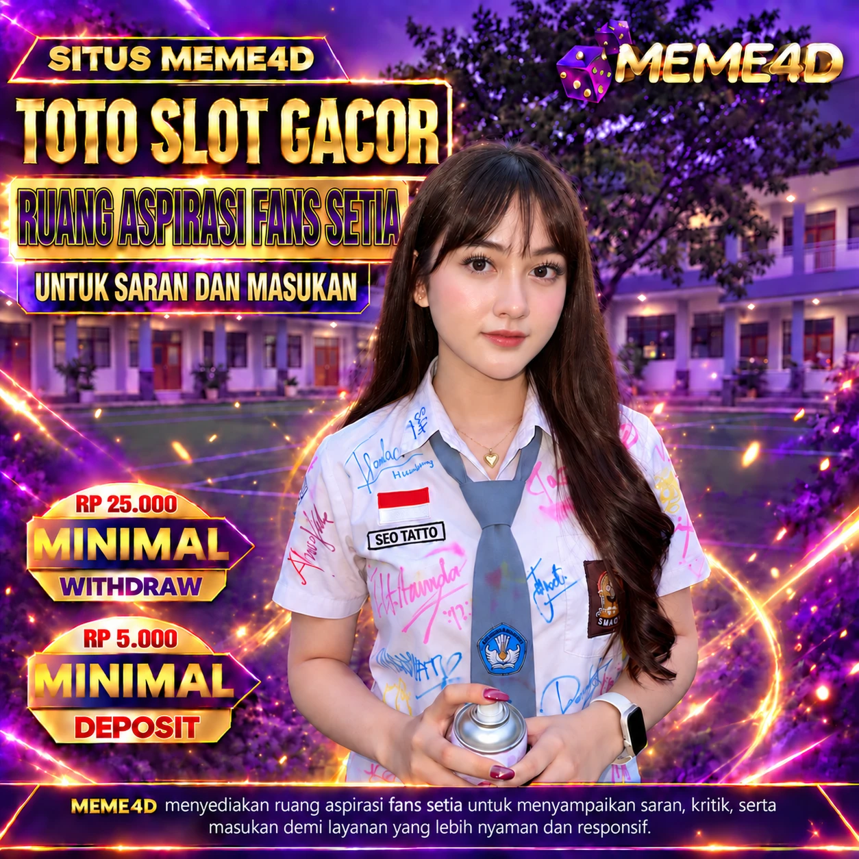 MEME4D - Ruang Aspirasi Fans Setia Untuk Saran dan Masukan