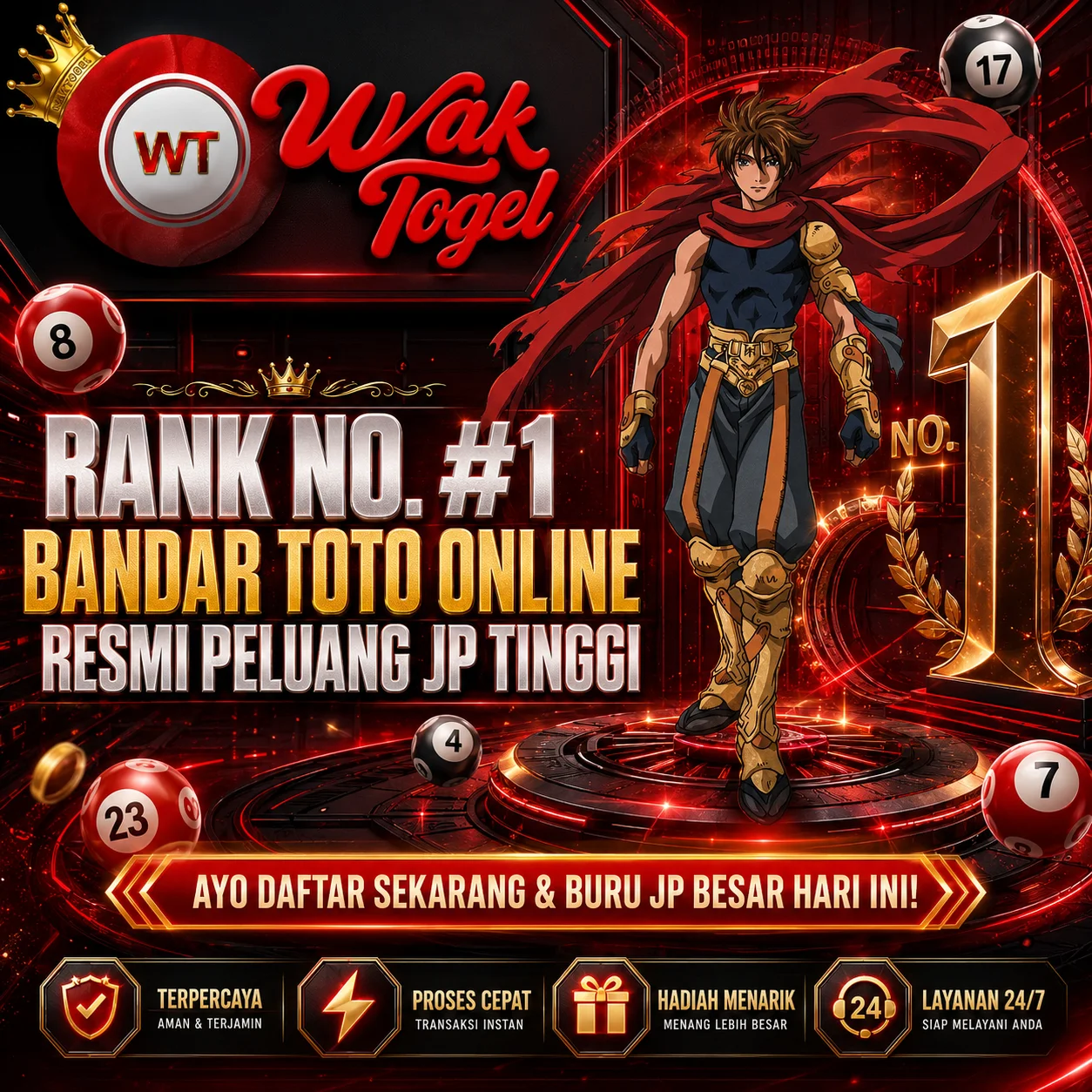 WAKTOGEL > Rank No. #1 Bandar Toto Online Resmi Peluang JP Tinggi