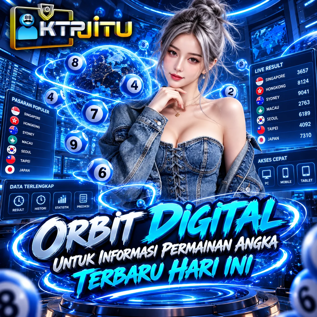 Thumbnail 1 of 3, Poster, KTPJITU: Orbit Digital Untuk Informasi Permainan Angka Terbaru Hari Ini designed and sold by KTPJITU.