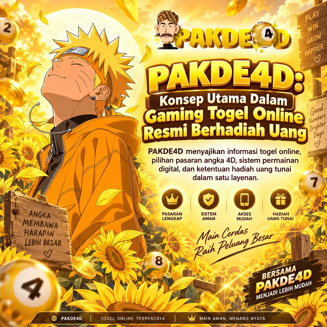 PAKDE4D: Konsep Utama Dalam Gaming Togel Online Resmi Berhadiah Uang Tunai