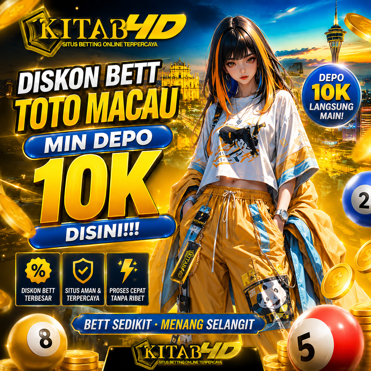 KITAB4D -Diskon Bett Toto Macau Min Depo 10k Disini!!!