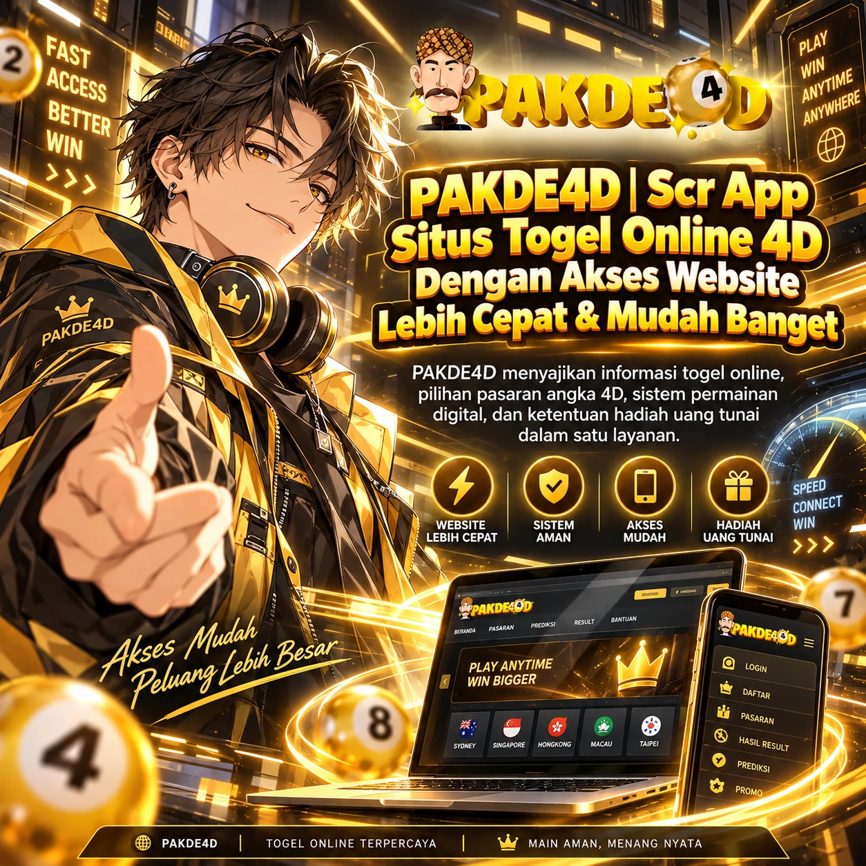 PAKDE4D | Scr App Situs Togel Online 4D Dengan Akses Website Lebih Cepat & Mudah Banget by Hey siriusly