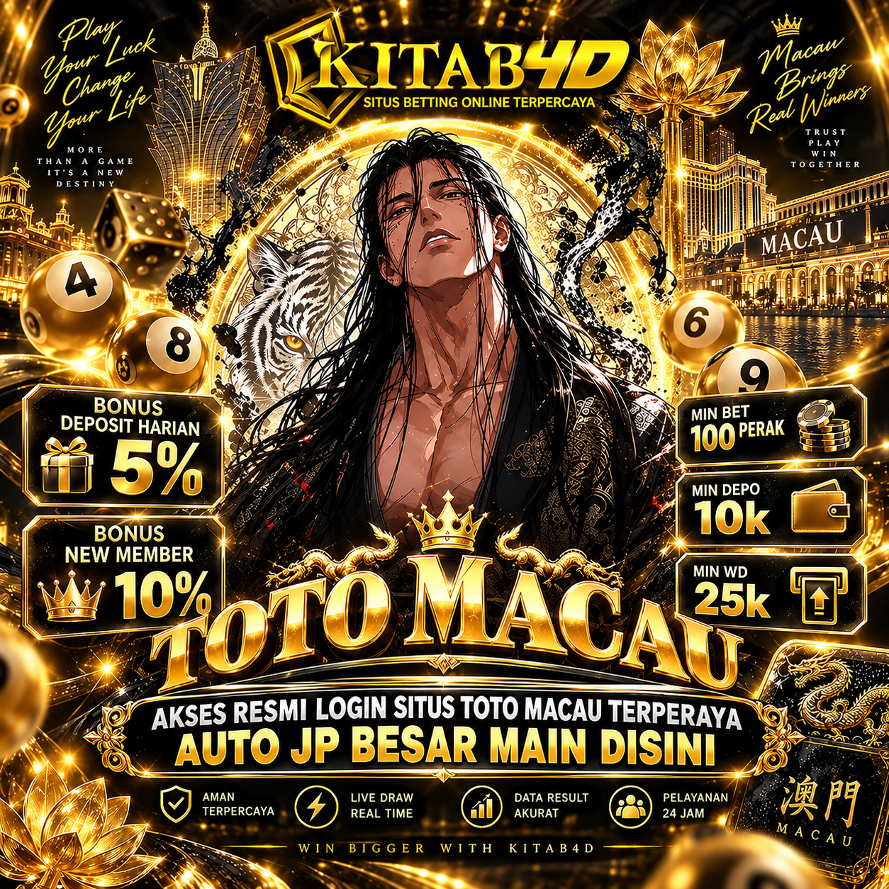 KITAB4D • Akses Resmi Login Situs Toto Macau Terpercaya Auto JP Besar Main Disini
