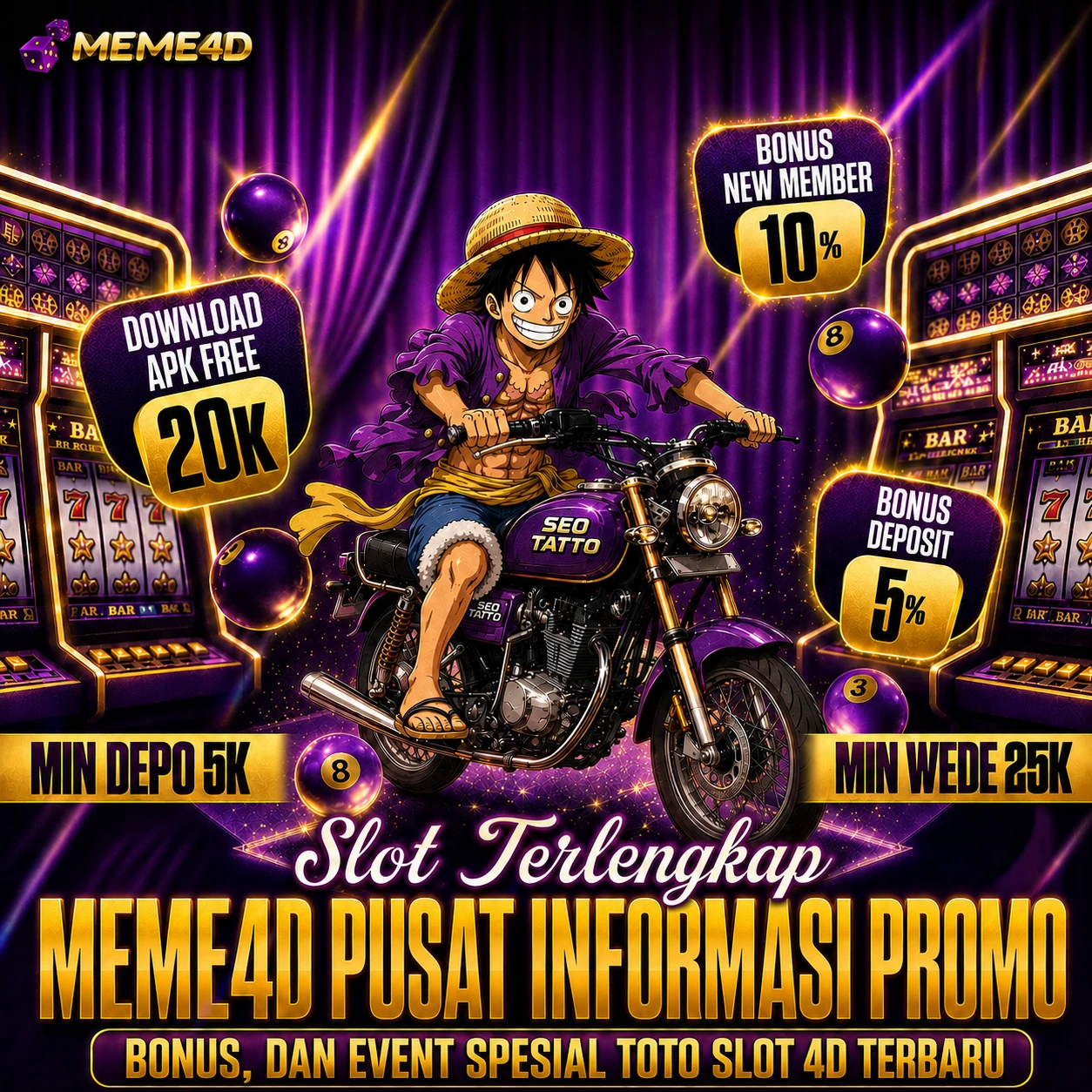 MEME4D: Pusat Informasi Promo Bonus dan Event Spesial Toto Slot 4D Terbaru