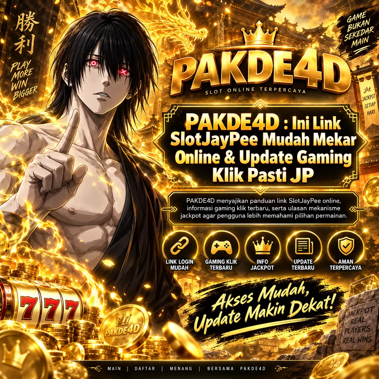 PAKDE4D : Ini Link SlotJayPee Mudah Mekar Online & Update Gaming Klik Pasti JP